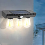 Solar LED Wall Sconce - Waterproof Outdoor Light with Human Sensor 1