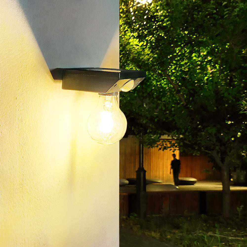 Solar LED Wall Sconce - Waterproof Outdoor Light with Human Sensor 2