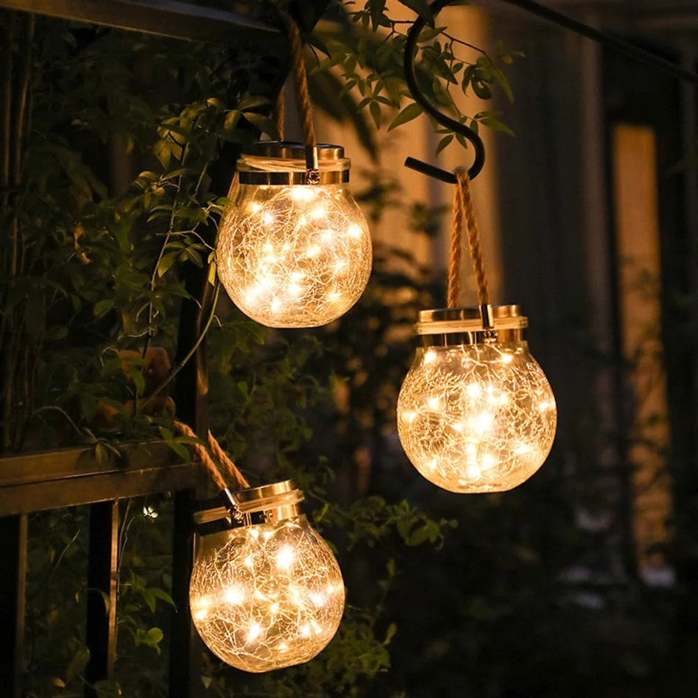 Solar Outdoor Lantern - IP65 Waterproof, Automatic Lighting for Gardens 3