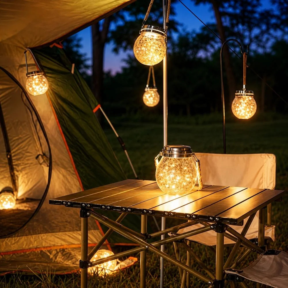 Solar Outdoor Lantern - IP65 Waterproof, Automatic Lighting for Gardens 4