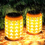 Solar Outdoor Lantern - Waterproof Hemp Rope Design, LED Light 0