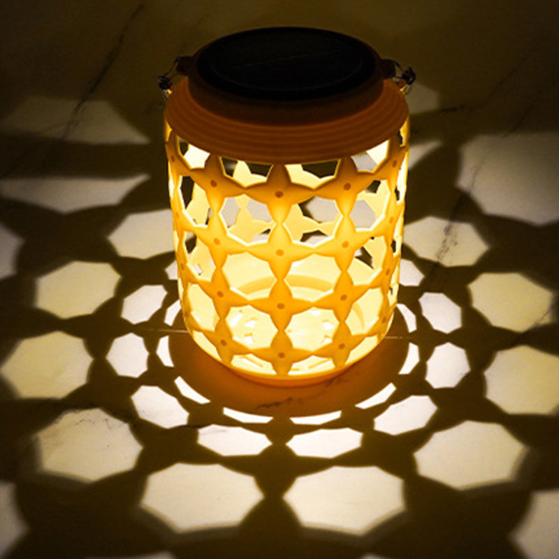 Solar Outdoor Lantern - Waterproof Hemp Rope Design, LED Light 3