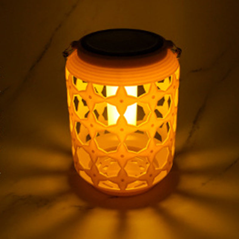 Solar Outdoor Lantern - Waterproof Hemp Rope Design, LED Light 4