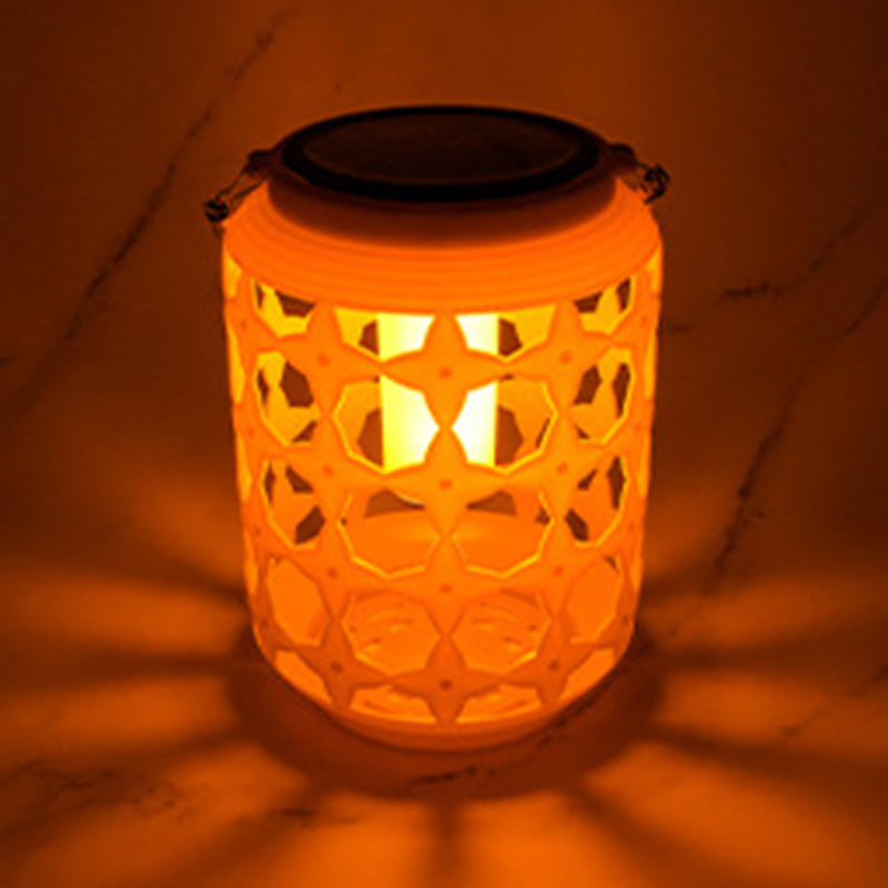 Solar Outdoor Lantern - Waterproof Hemp Rope Design, LED Light 5