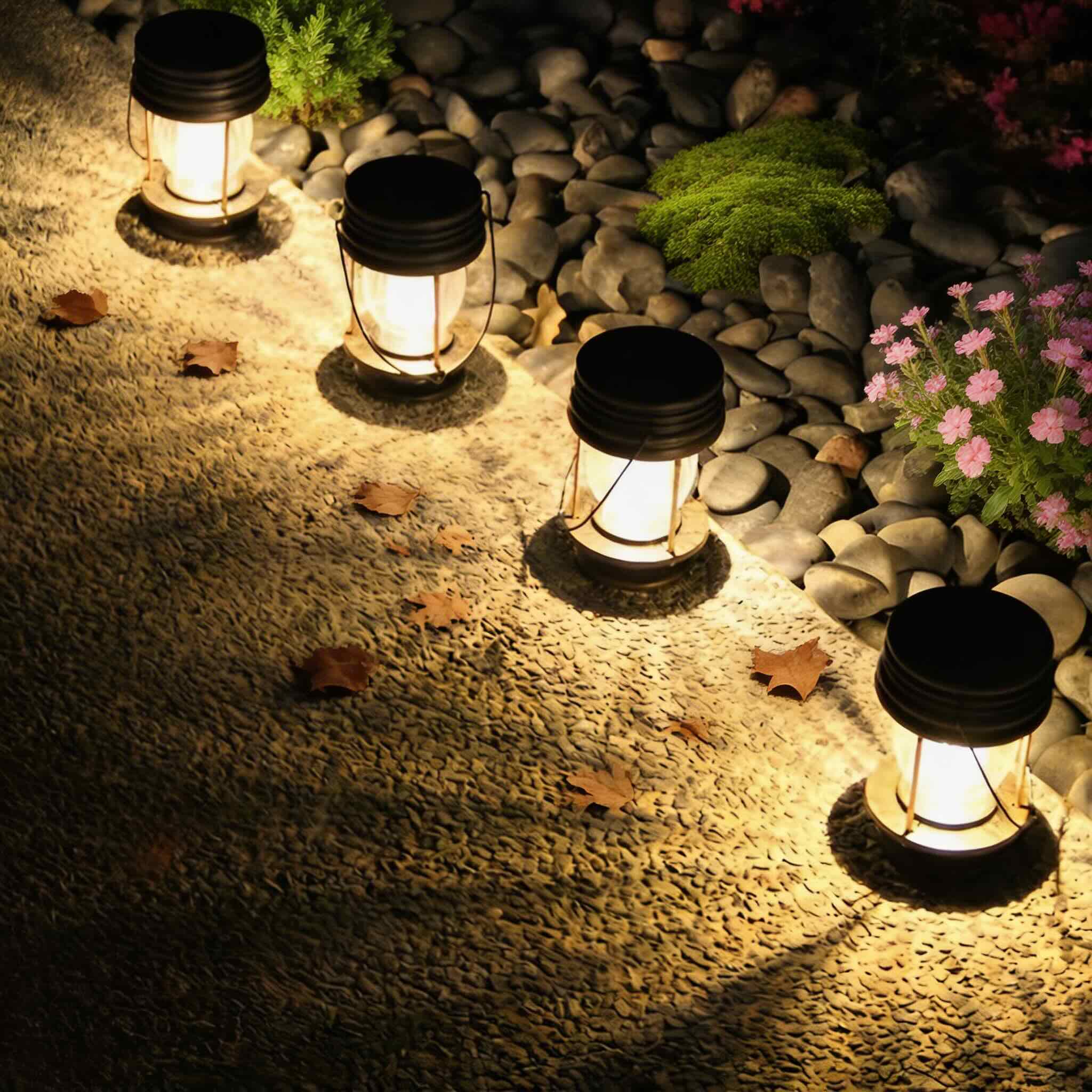 Solar Outdoor Lantern - Waterproof & Light Sensor for Garden & Patio 0