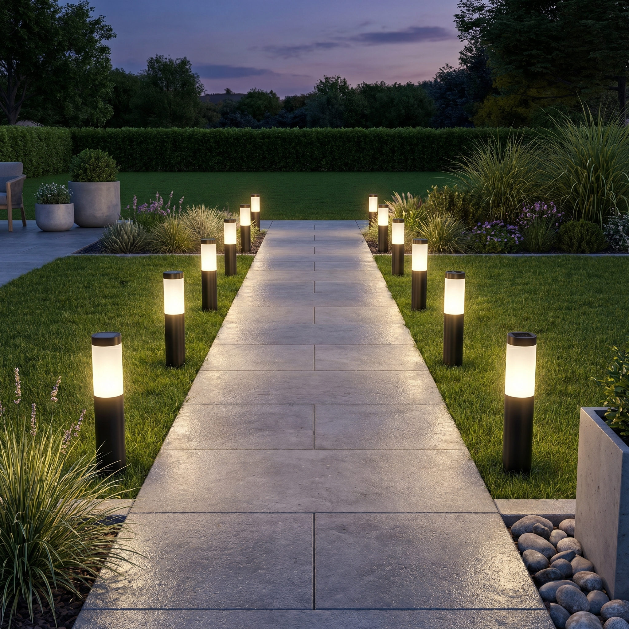 Solar Pathway Lights - 10-Hour Warm LED, Automatic Dusk Sensor, Durable Design 4