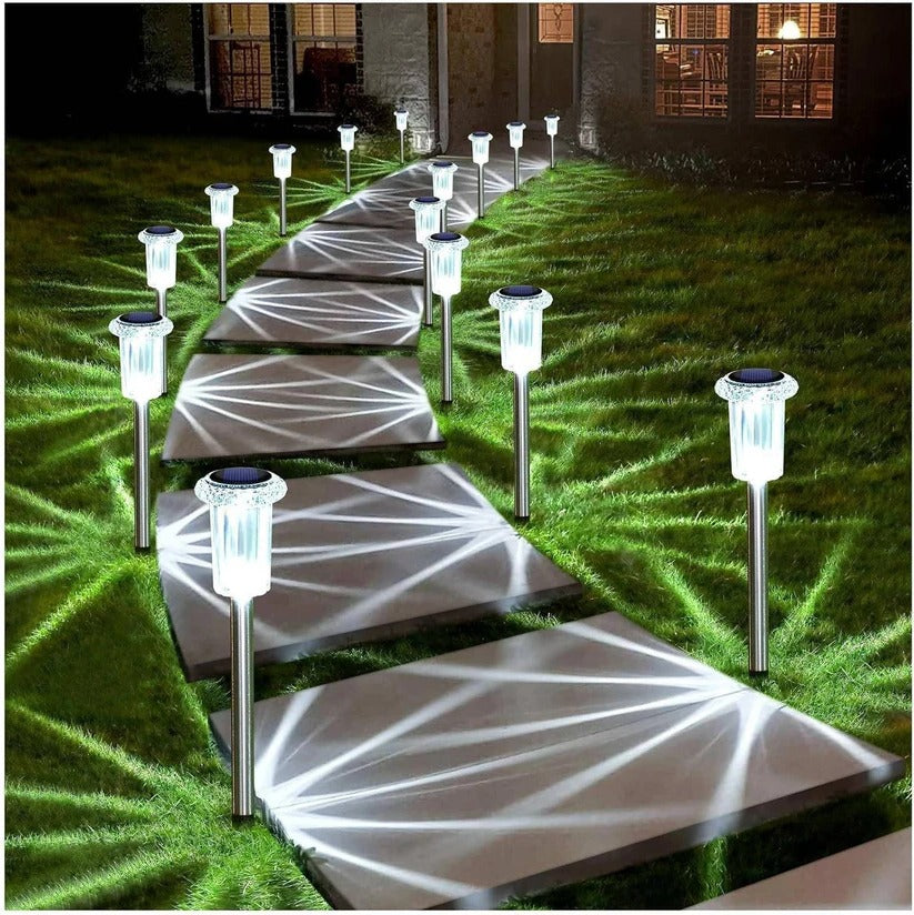 Solar Pathway Lights - Waterproof LED, Automatic 10-Pack for Outdoor Use 0