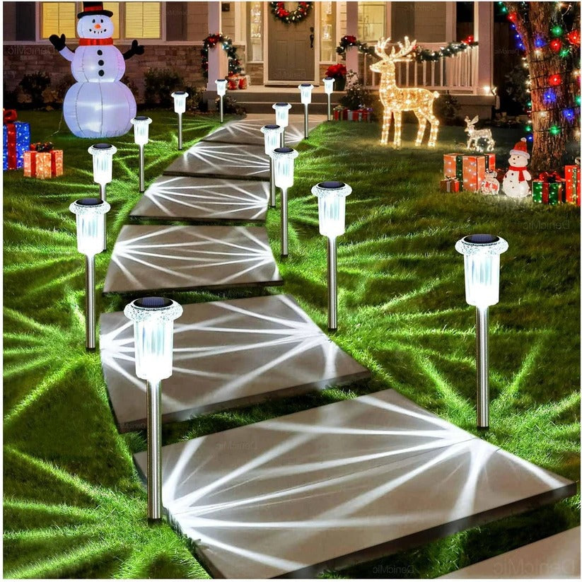 Solar Pathway Lights - Waterproof LED, Automatic 10-Pack for Outdoor Use 3