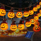 Solar Pumpkin Lights - Energy-Saving Halloween Outdoor Lights with LED Glow 1