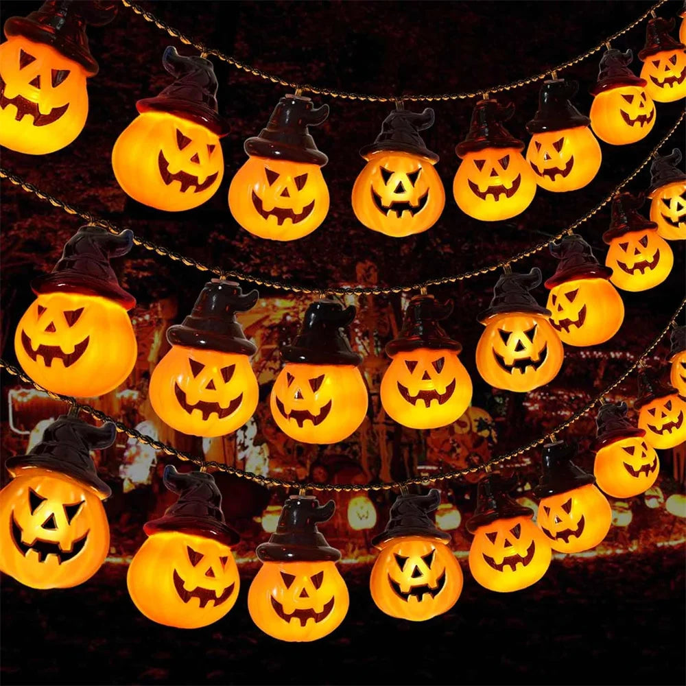 Solar Pumpkin Lights - Energy-Saving Halloween Outdoor Lights with LED Glow 2