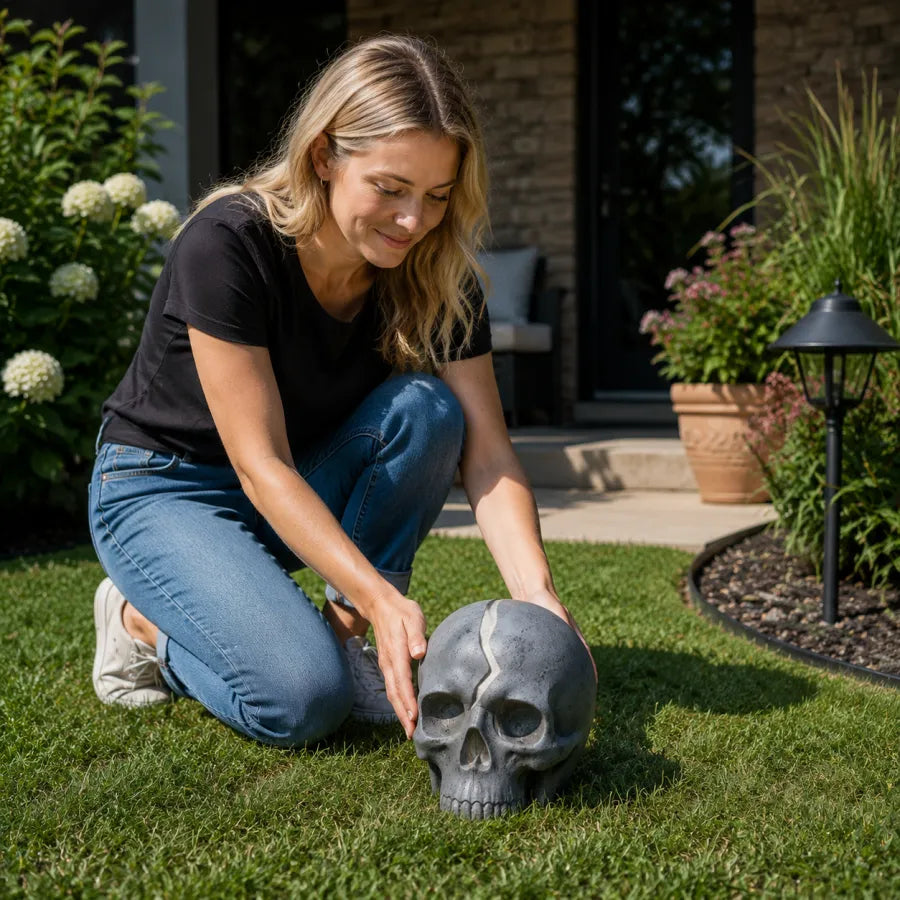 Solar Skull Garden Light - Weather-Resistant Solar Outdoor Lights 4