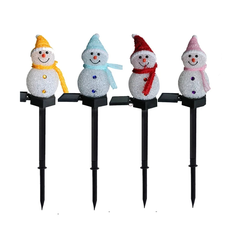 Solar Snowman Lights - Festive Outdoor Solar Lights for Winter Decor 2