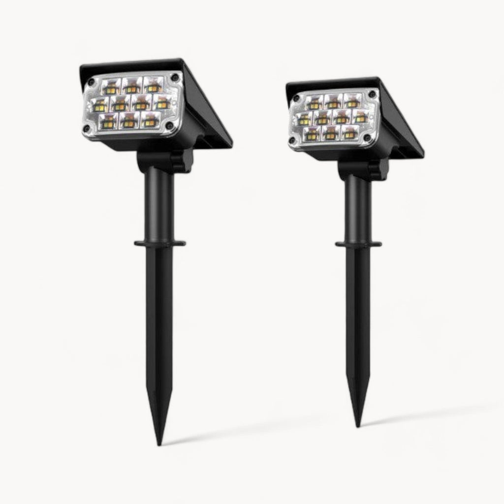 Solar Spot Lights Outdoor - Wireless Solar Powered Security Light for Garden with Automatic On/Off Feature 0