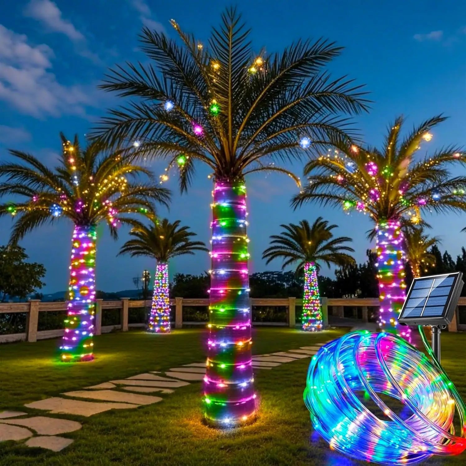 Solar String Lights - 8 Modes, Waterproof, Perfect for Outdoor Parties 6