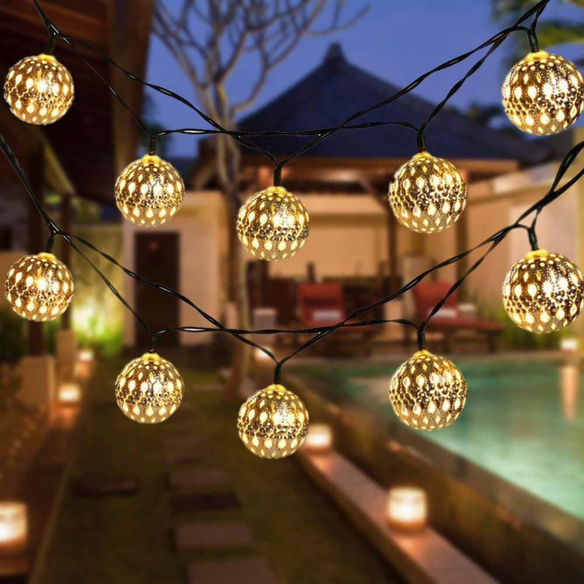 Solar String Lights - Decorative Lanterns for Outdoor Patio Ambiance 0