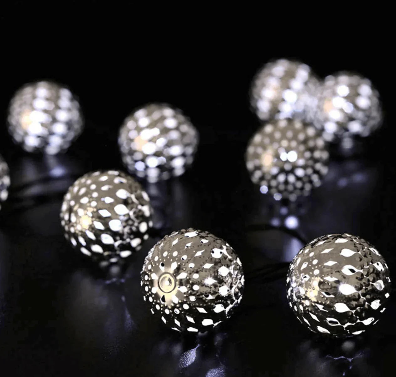 Solar String Lights - Elegant Outdoor Patio Lighting, Waterproof 7