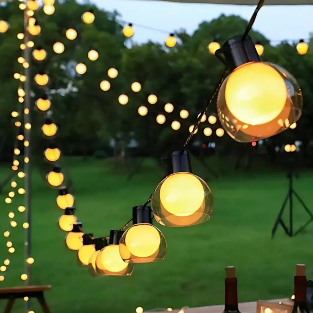 Solar String Lights - Warm White LED, Remote Control & Dual Power 1