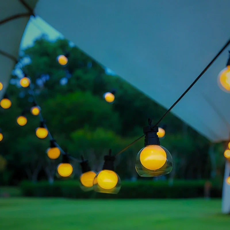 Solar String Lights - Warm White LED, Remote Control & Dual Power 6