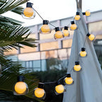 Solar String Lights - Warm White LED, Remote Control & Dual Power 8