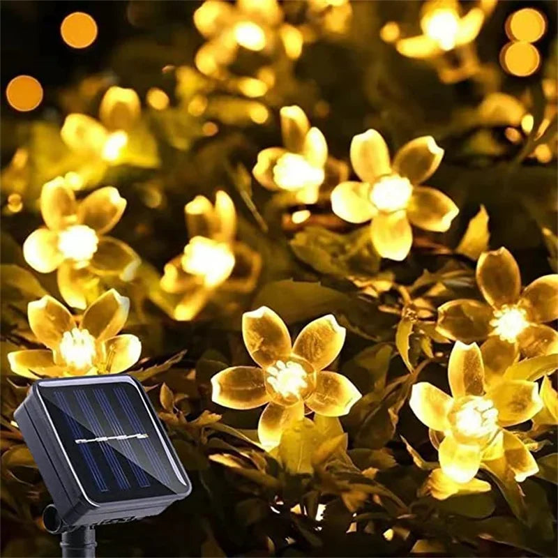 Solar String Lights Outdoor - 100 LEDs, 8 Modes, Warm White/RGB 0