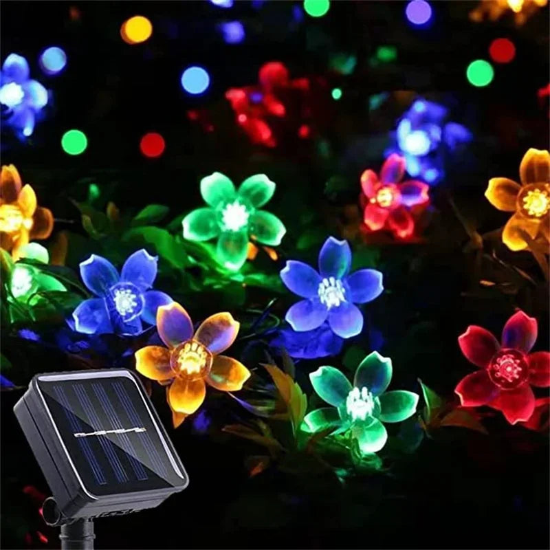 Solar String Lights Outdoor - 100 LEDs, 8 Modes, Warm White/RGB 8