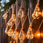 Solar String Lights Outdoor - 20 Warm White LEDs, IP65 Waterproof 4