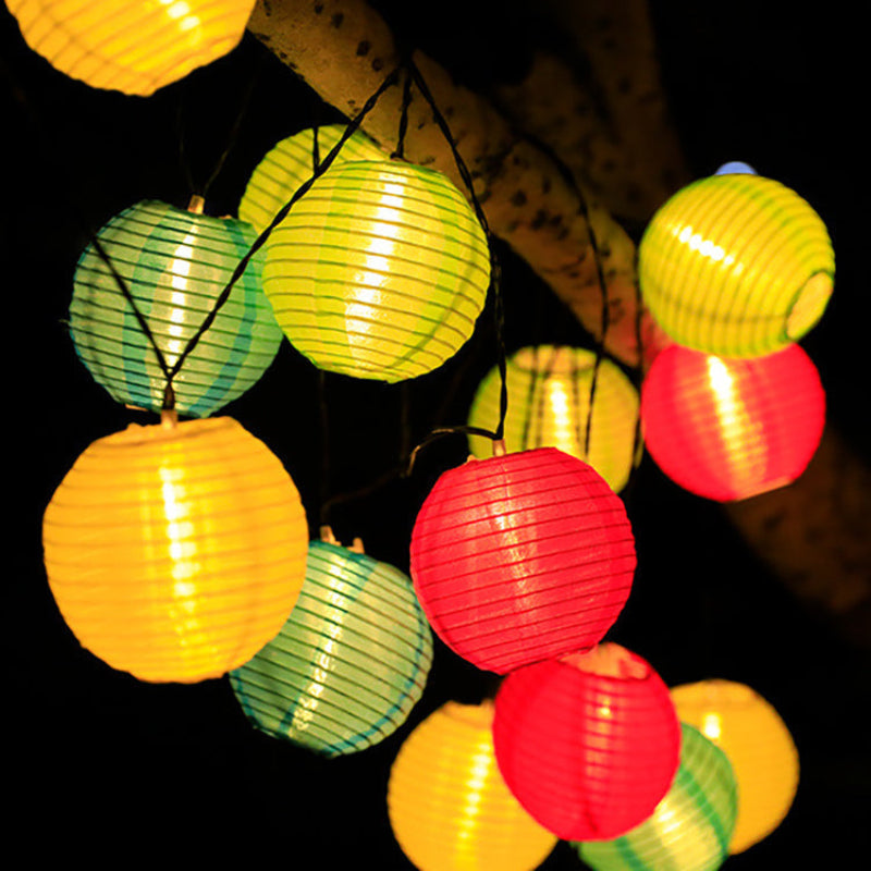 Solar String Lights Outdoor - Automatic Dusk Activation, Multicolor Lanterns 3