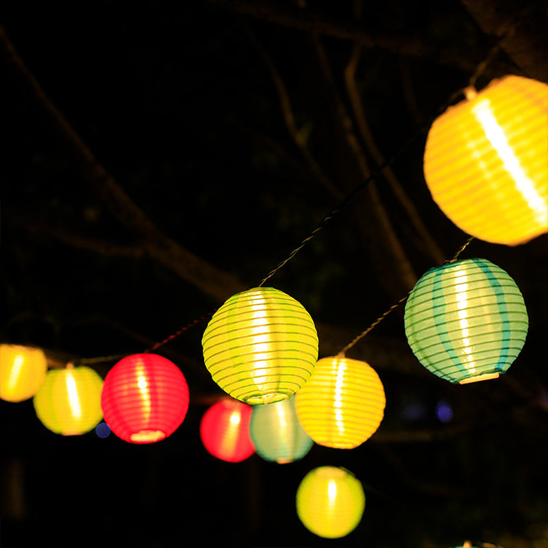 Solar String Lights Outdoor - Automatic Dusk Activation, Multicolor Lanterns 5