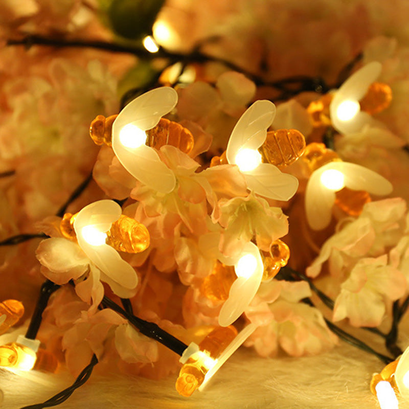Solar String Lights Outdoor - Energy-Efficient Honeybee Patio Decor 1