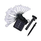 Solar String Lights Outdoor with 30 Waterproof Teardrop LEDs and 8 Lighting Modes for Patio and Garden Ambiance 2