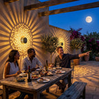 Solar Wall Light - Weatherproof LED, Automatic On/Off, Mandala Pattern 2