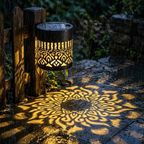 Solar Wall Light - Weatherproof LED, Automatic On/Off, Mandala Pattern 3