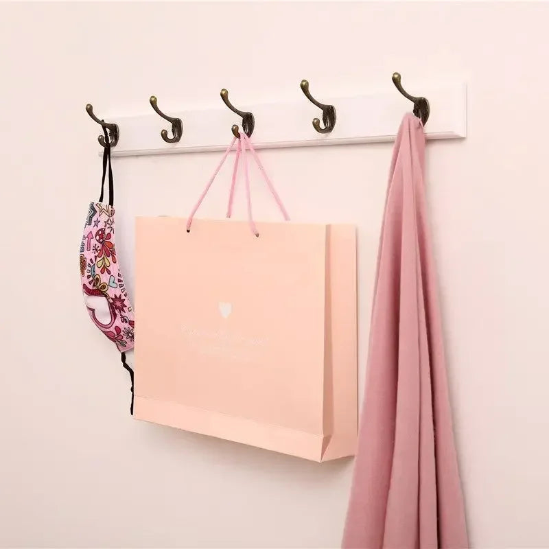 Solid Wood Wall Coat Rack - Elegant Space-Saving Coat Hooks for Wall 4