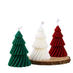 Soy Wax Christmas Tree Scented Candle – Eco-Friendly Festive Decoration in Cream, Red, or Green, 5.5 cm x 9 cm 4
