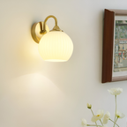 Spherical Glass Wall Sconce - Striped Design with LED Compatibility 4