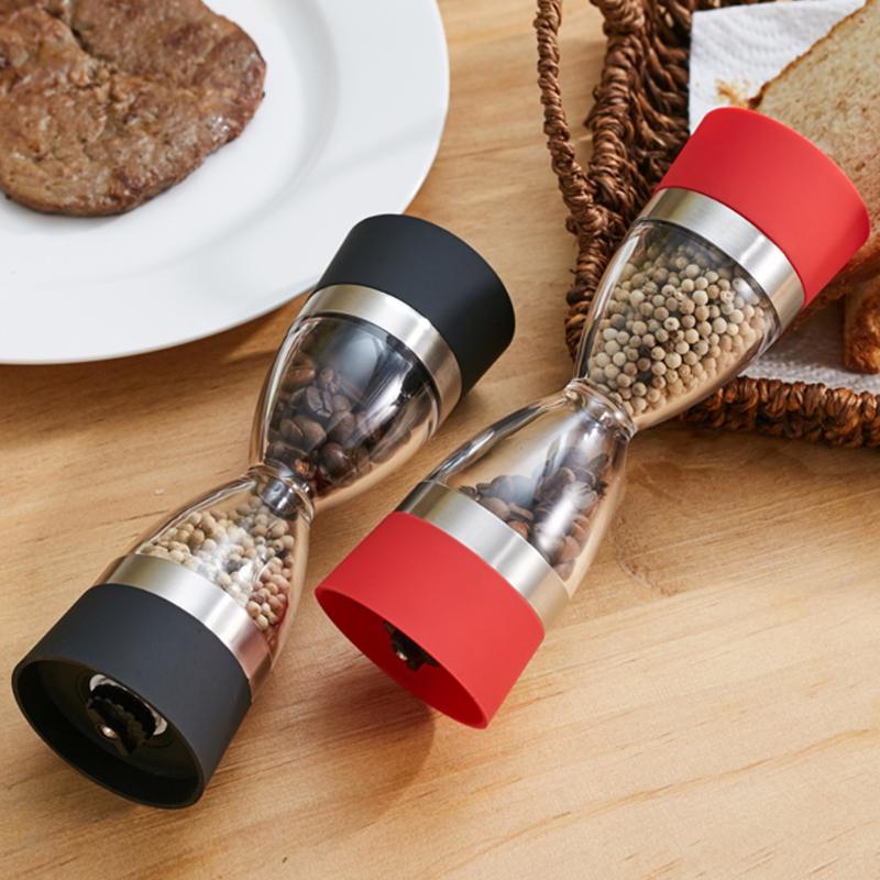 Spice Grinder - Adjustable Manual Salt and Pepper Mills with Glass Design 2