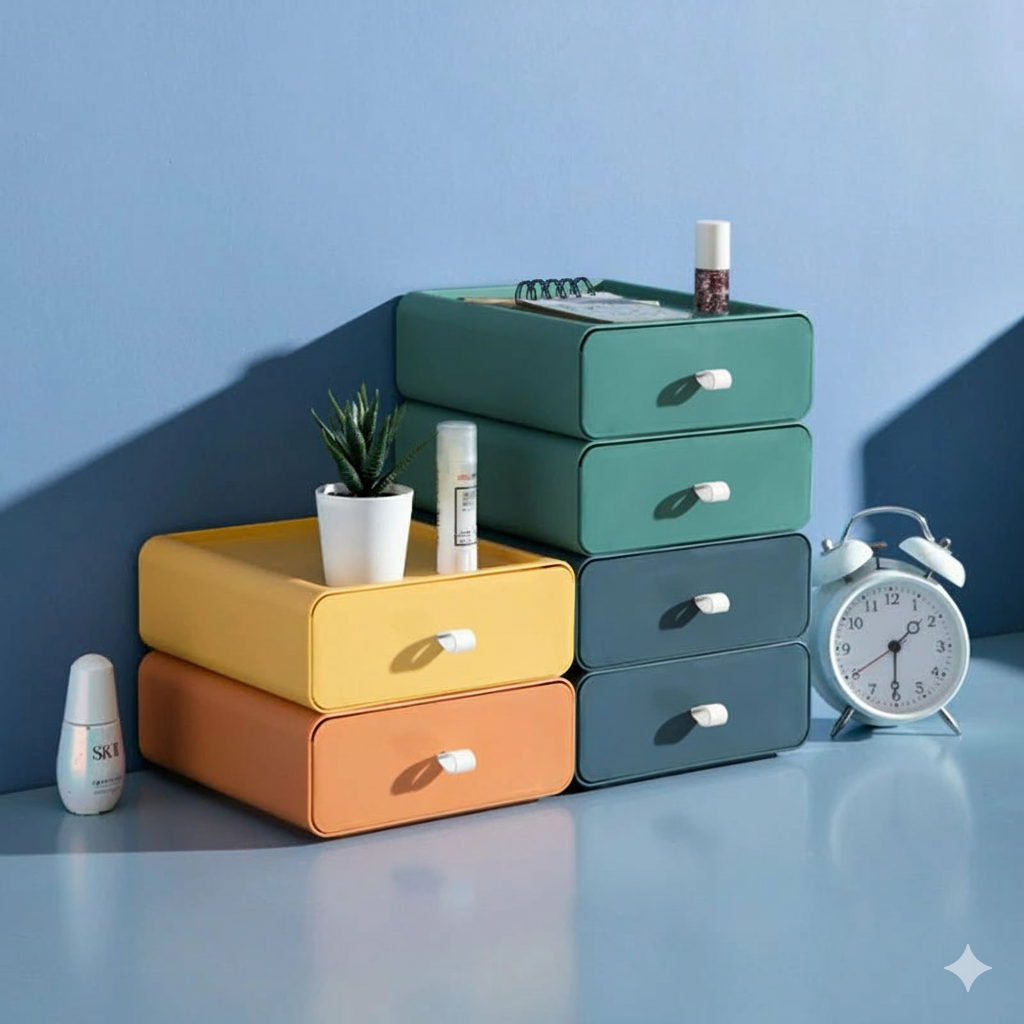 Stackable Plastic Storage Boxes - Space-Saving Organization Solution 0
