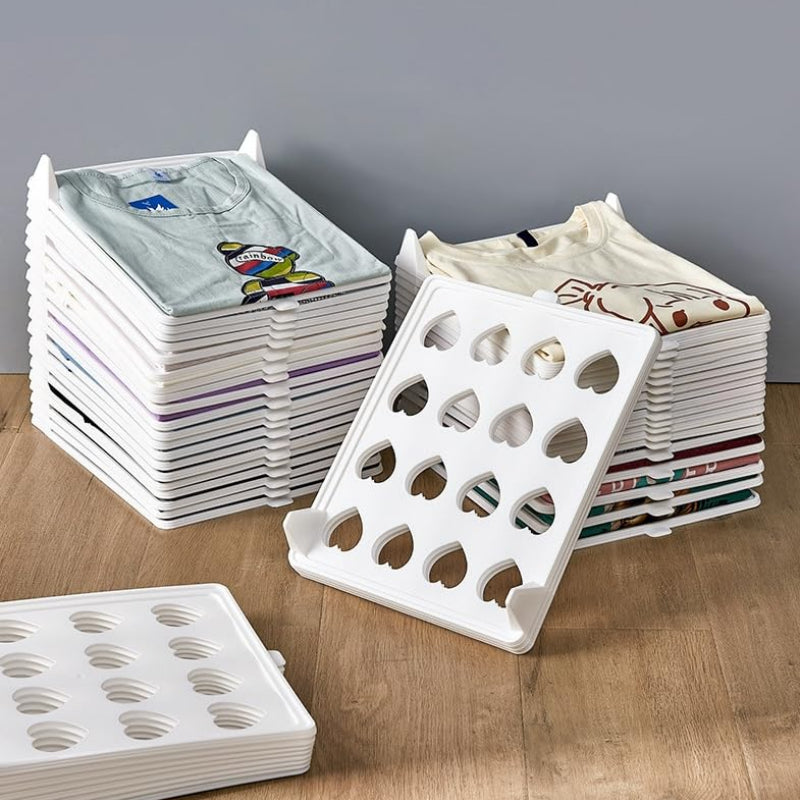 Stackable Shirt Organizer Boards - Foldable Design for Efficient Storage 0
