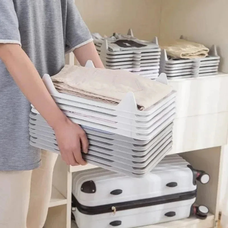 Stackable Shirt Organizer Boards - Foldable Design for Efficient Storage 2