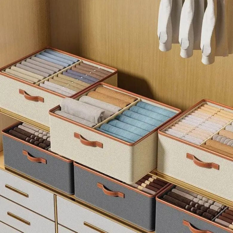 Stackable Storage Bin with Dividers for Closet Organization – Foldable Fabric Storage Container for Clothes and Accessories 5