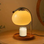 Stained Glass Table Lamp - LED Light With Candle Warming Function 4