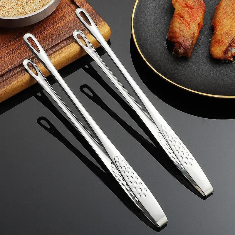 Stainless Steel BBQ Grill Tongs Set of 6 – Precision Food Handling and Serving Tongs for Grilling and Cooking 1