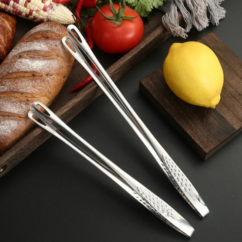 Stainless Steel BBQ Grill Tongs Set of 6 – Precision Food Handling and Serving Tongs for Grilling and Cooking 3