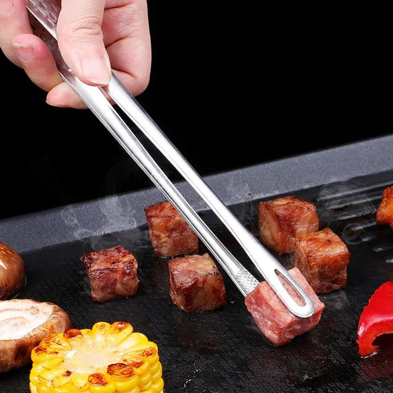 Stainless Steel BBQ Grill Tongs Set of 6 – Precision Food Handling and Serving Tongs for Grilling and Cooking 4