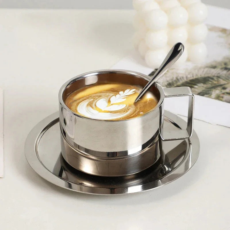 Stainless Steel Coffee Mug Set - Durable, Stylish, Temperature Retentive 0