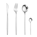 Stainless Steel Flatware Set - Elegant 4-Piece Dining Essentials 0