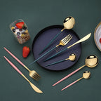 Stainless Steel Flatware Set - Elegant 4-Piece Dining Essentials 2