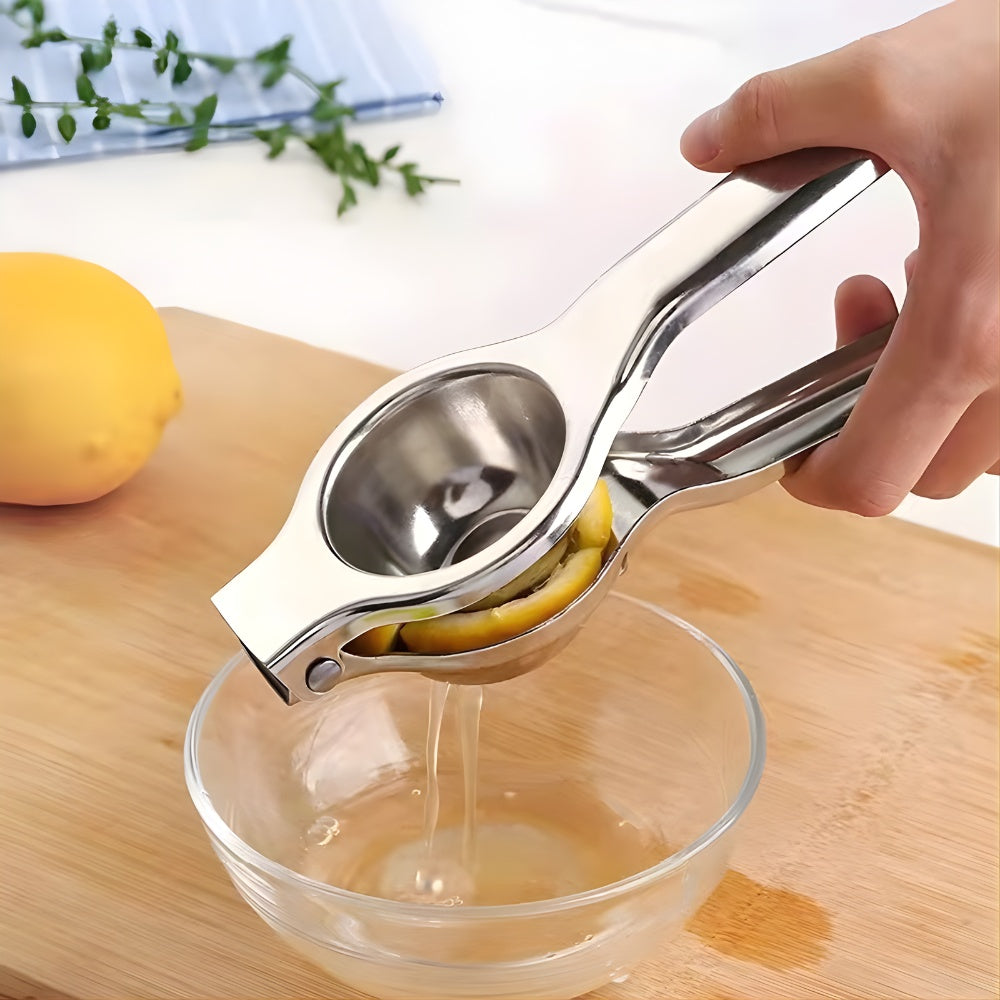 Stainless Steel Lemon Squeezer - Efficient Juice Extraction & Easy Clean 0