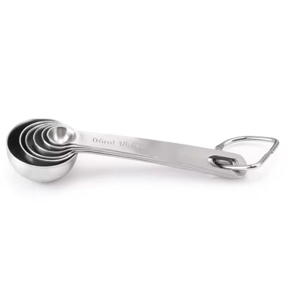 Stainless Steel Measuring Spoon Set - 6 Durable Spoons for Accurate Cooking 4