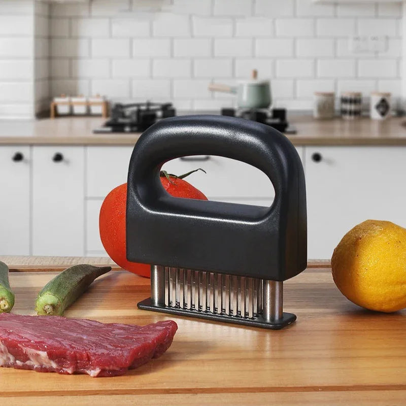 Stainless Steel Meat Tenderizer Tool - Ergonomic Design & Efficient Blades 5